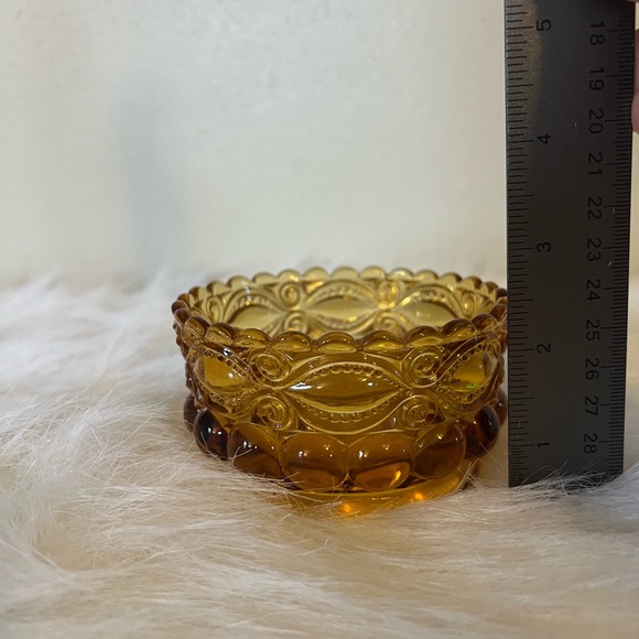 Amber glassware antique trinket dish desert bowl - Picture 2 of 5